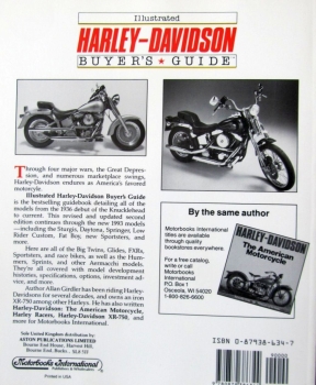 Girdler "Harley-Davidson Buyer's Guide" Harley-Davidson Handbook 1992 (9548)